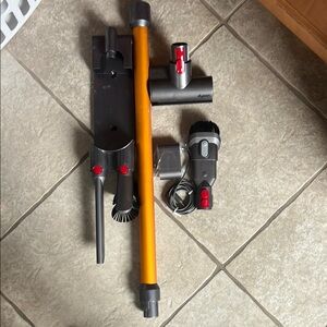 Dyson Vacuum Attachments Set with Orange and Gray Accents